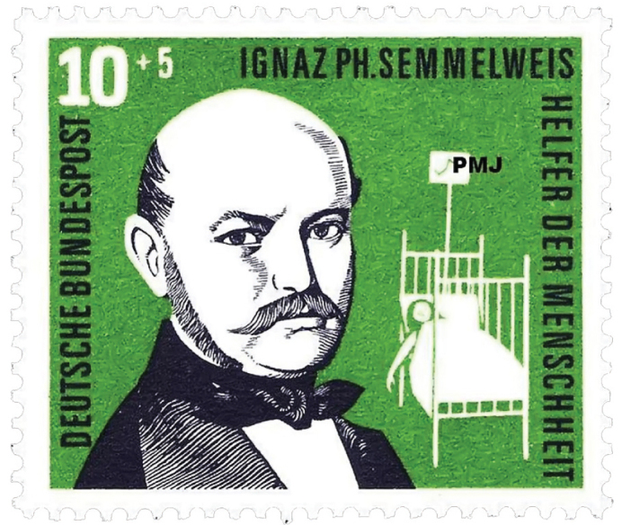 Semmelweis memorial stamp from Germany