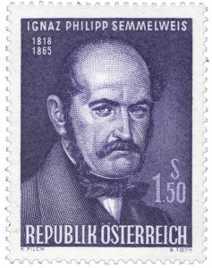 Semmelweis memorial stamp from Austria