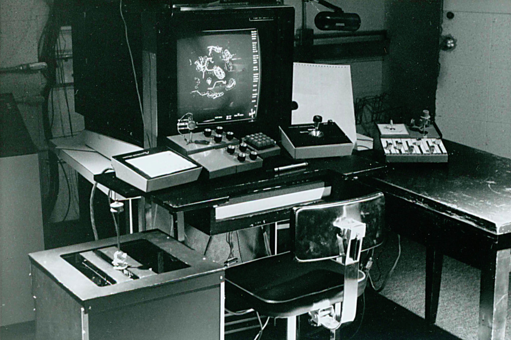 Computer graphics console  in the early 1970s.